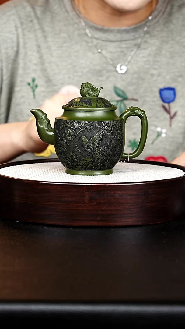 茶壶紫砂紫砂壶 绿泥