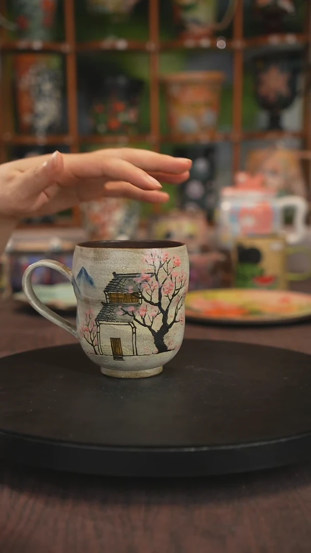 紫砂油画釉下彩手绘
