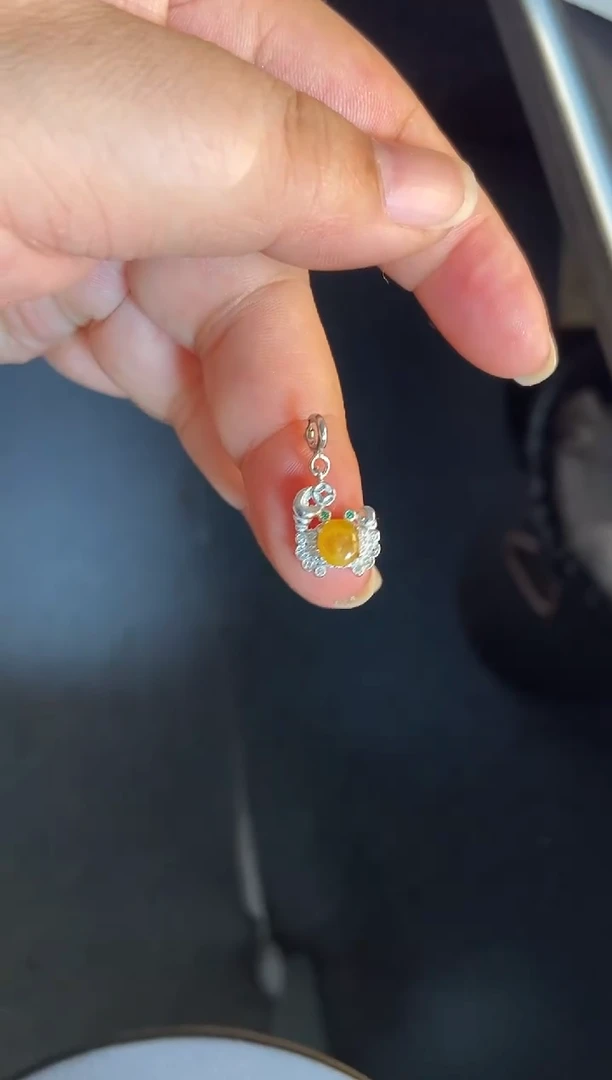 吊坠(不含链)银S925镶嵌翡翠1
