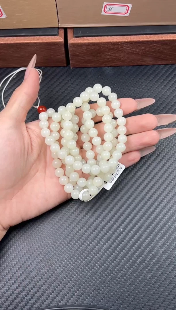 未镶嵌手串和田玉余*姐且末米达微色差长链卡8