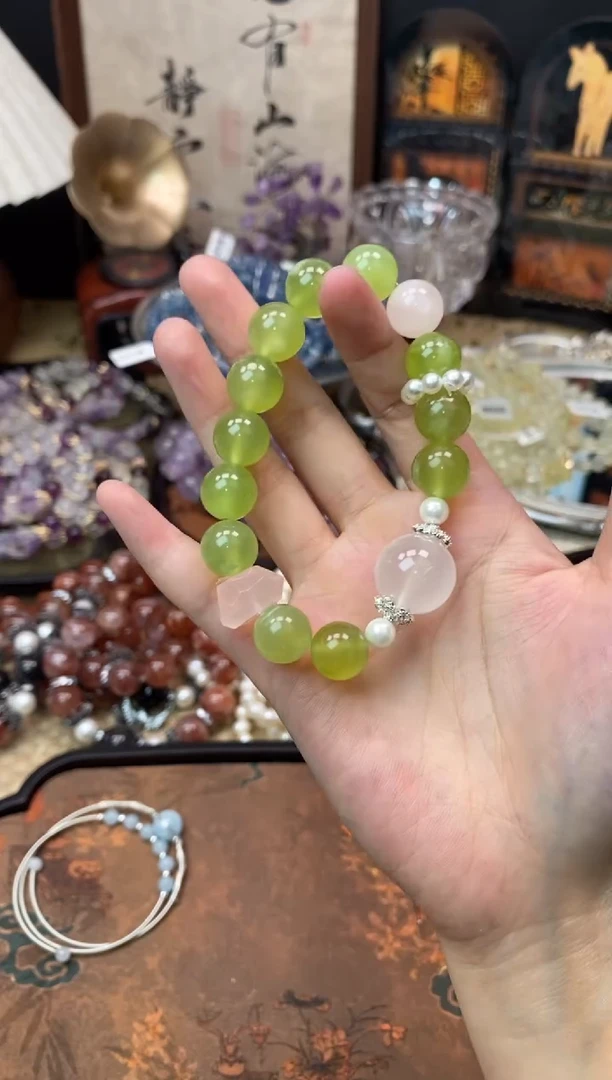 【闪购商品】岫玉手饰未镶嵌3070手串