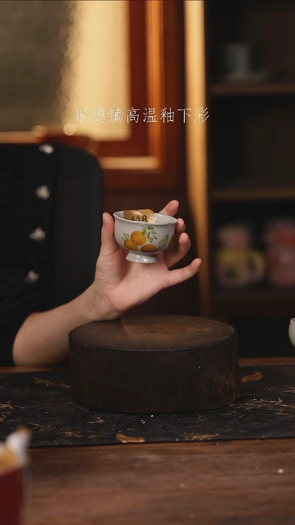 陶瓷 景德镇高温釉下手绘陶瓷@L418@