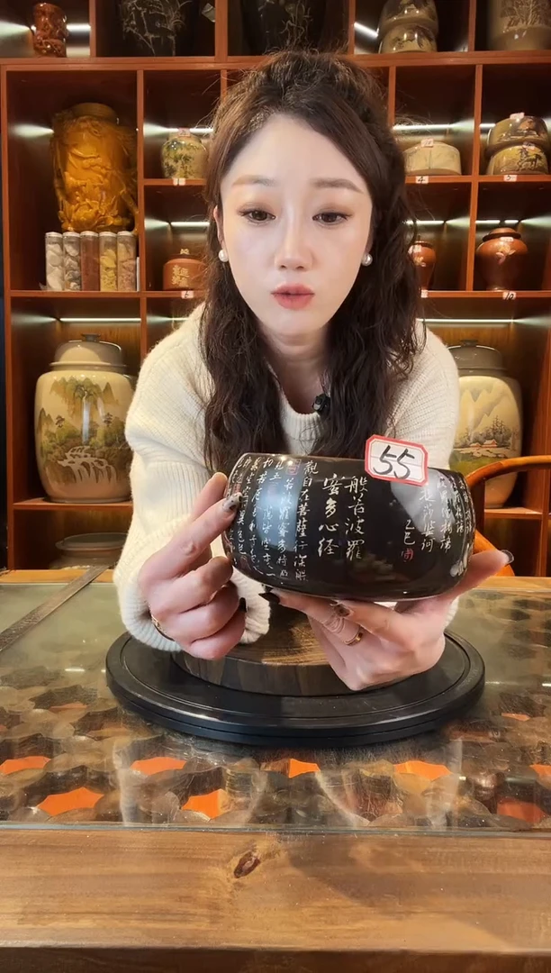 罐云南建水紫陶心经小茶罐@55