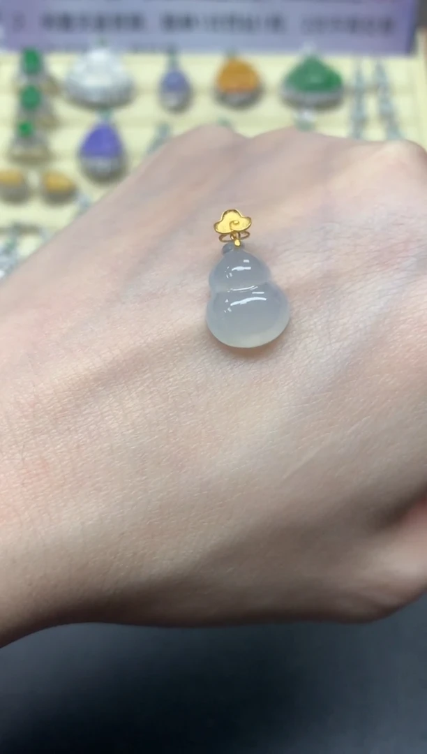 【闪购商品】翡翠吊坠(不含链)18K金镶嵌吊坠|350+35