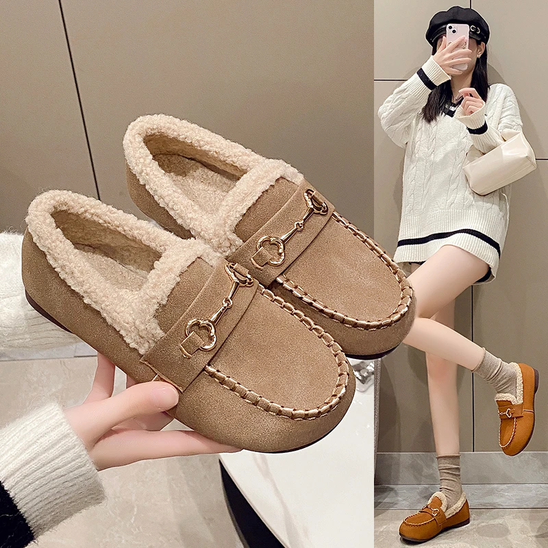 冬季新品 牛反绒百搭舒适一脚蹬保暖轻便勃肯鞋软底软面551