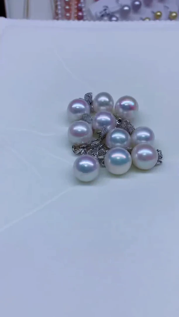 淡水珍珠银S925镶嵌吊坠(不含链)多样性发其一，非无暇