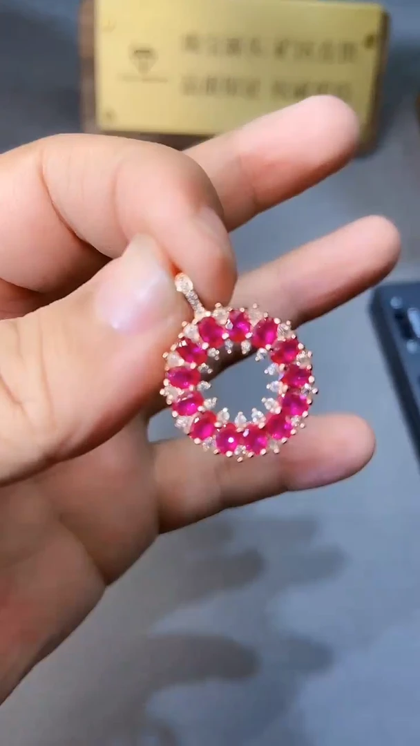 【闪购商品】红宝石颈饰银S925镶嵌354