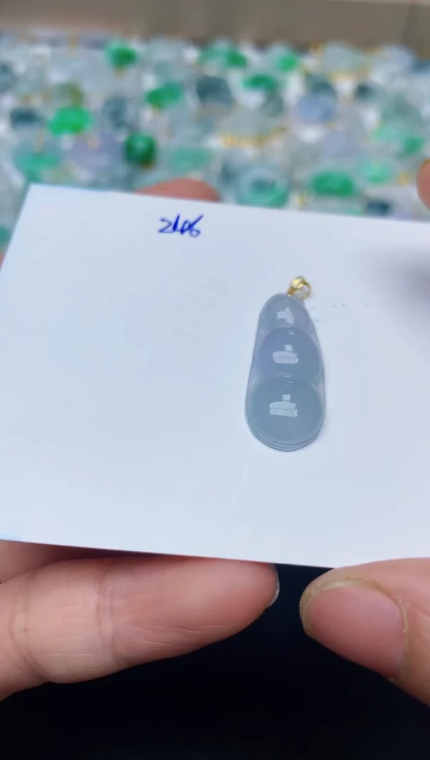 【闪购商品】翡翠颈饰18K金镶嵌天然翡翠A货