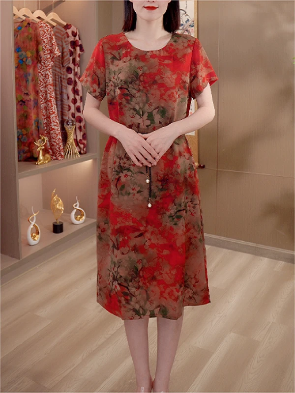 夏季新款时尚宽松显瘦连衣裙11330