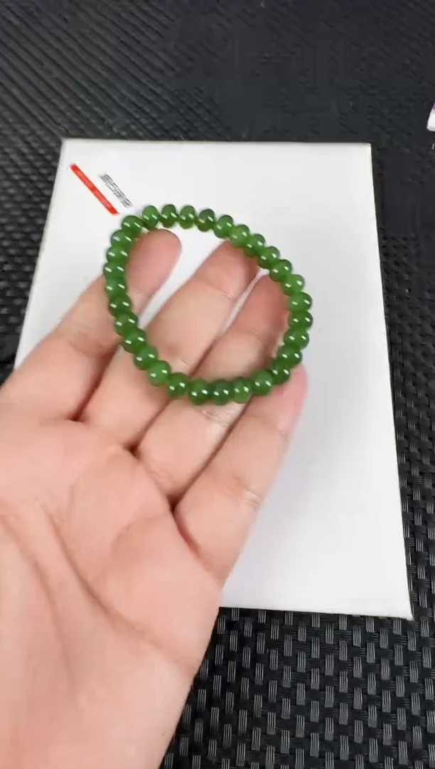 【闪购商品】和田玉（碧玉）手串未镶嵌算盘珠