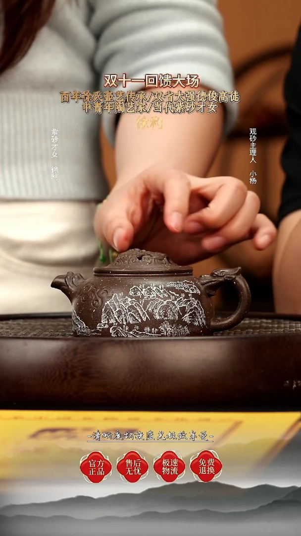 茶壶紫砂61 星空紫泥 龙韵莲子（强德俊）180c