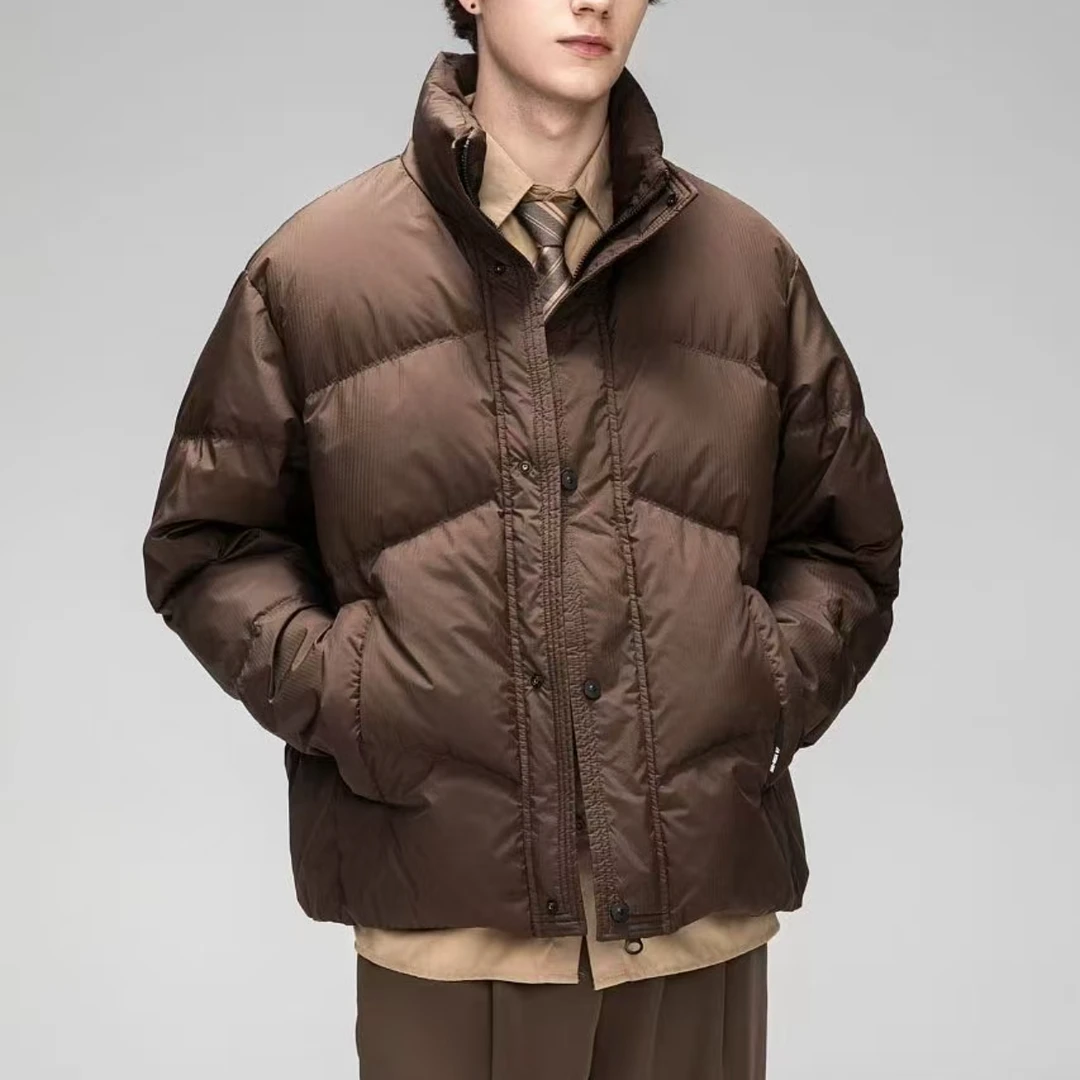 冬季新款90白鸭绒简约立领羽绒服28801