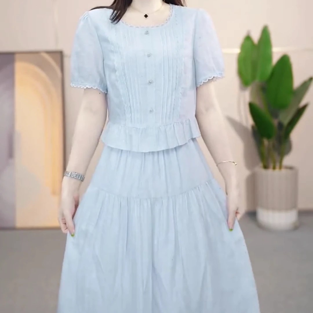 【依然定制】KK859# 夏季 2025 新款 显瘦  收腰  减龄 连衣裙