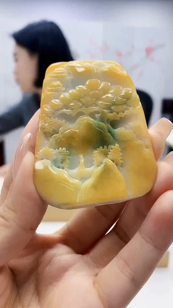 未镶嵌定制翡翠5155ty-毛货挂件14