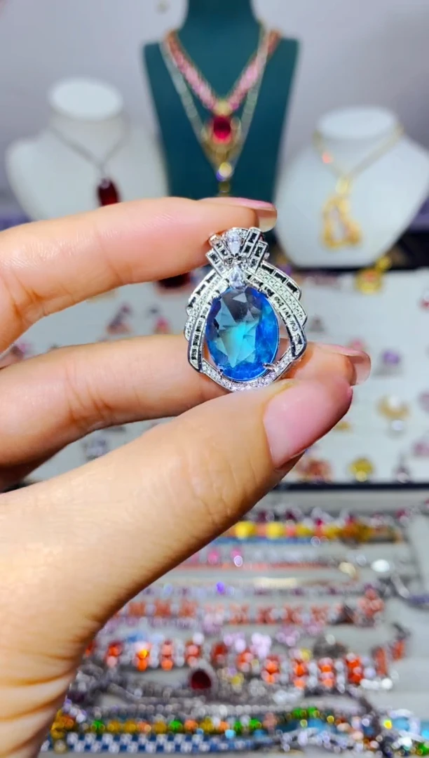 银S925镶嵌耳饰紫晶1