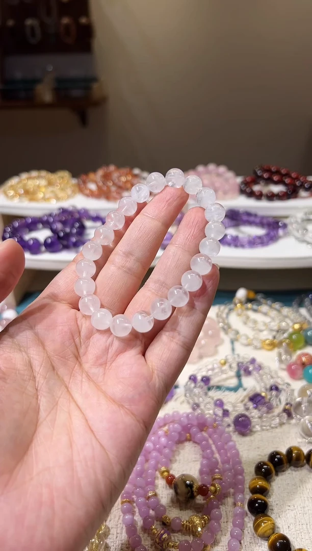 未镶嵌手链水晶白幽灵