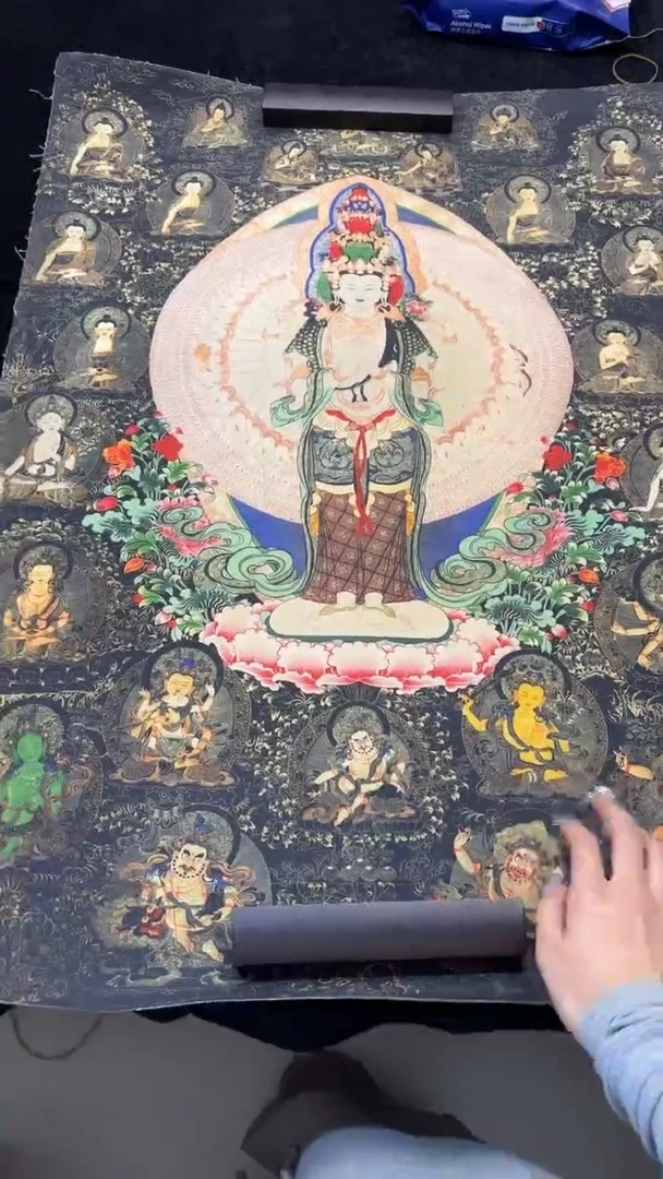 装裱画手绘唐卡藏艺阁TK16009