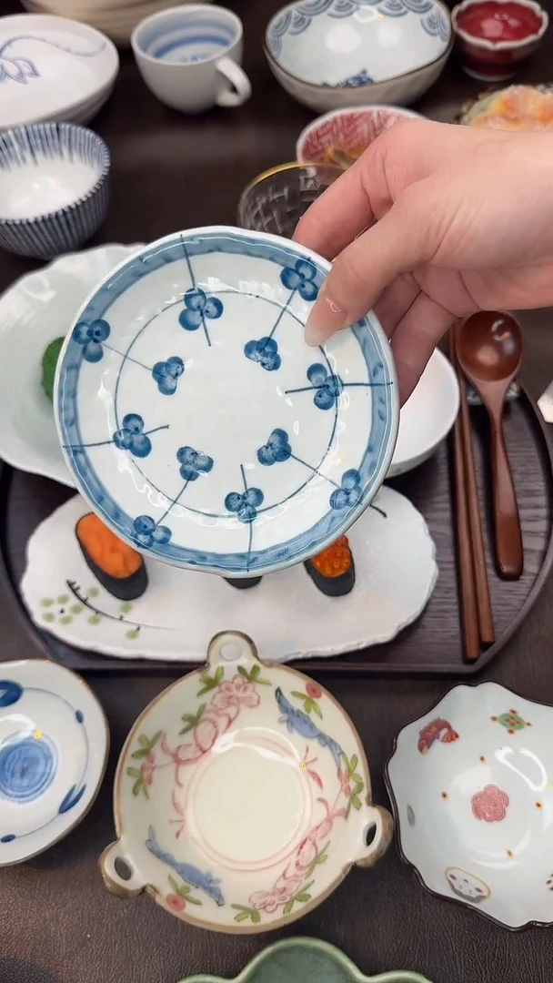 瓷AA001三瓣花平碟