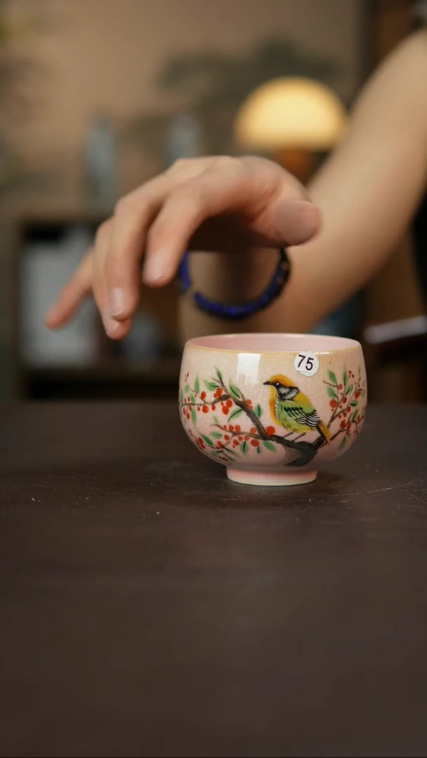 杯景德柴烧手作微瑕