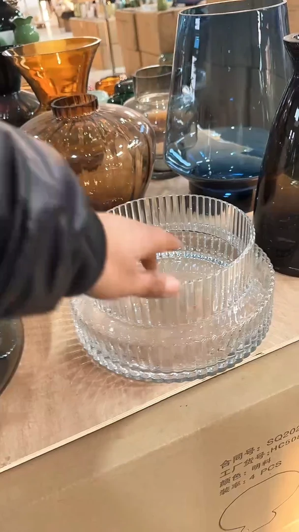 【闪购商品】玻璃透明竖条纹