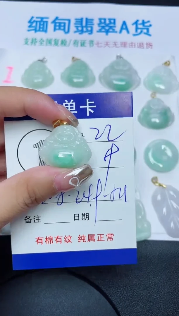翡翠未镶嵌吊坠(赠链)22