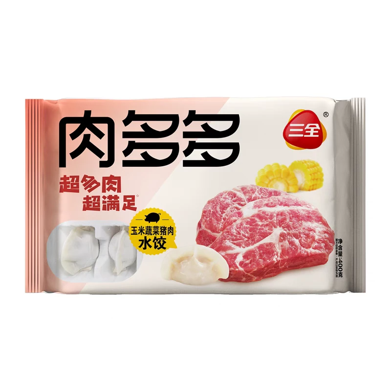 三全肉多多玉米蔬菜猪肉水饺400g/袋