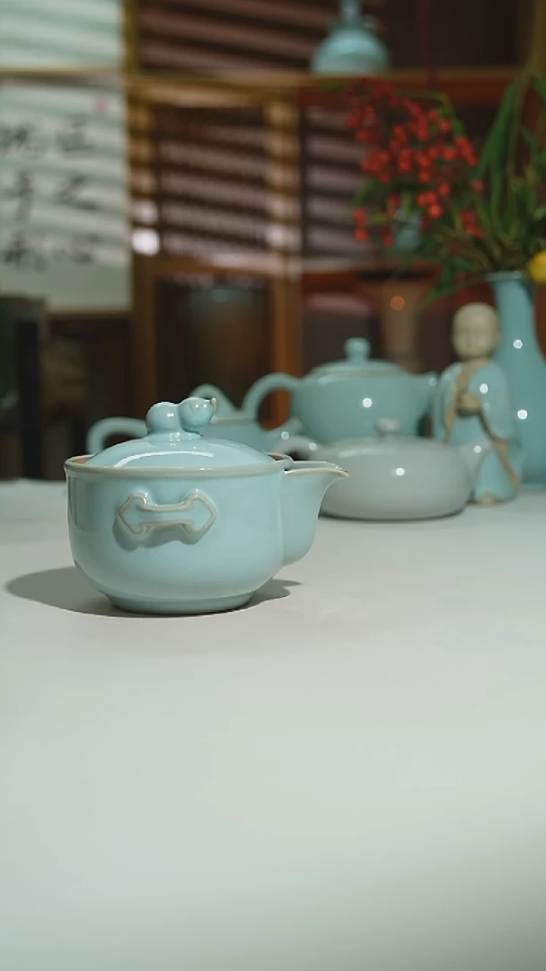 珑匠天青手抓壶二级安全包装