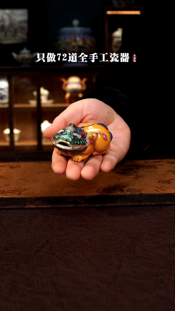 摆件陶景德镇现代手工手绘陶瓷