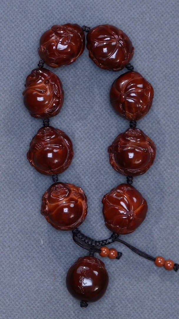 橄榄核手串25荷叶弥勒