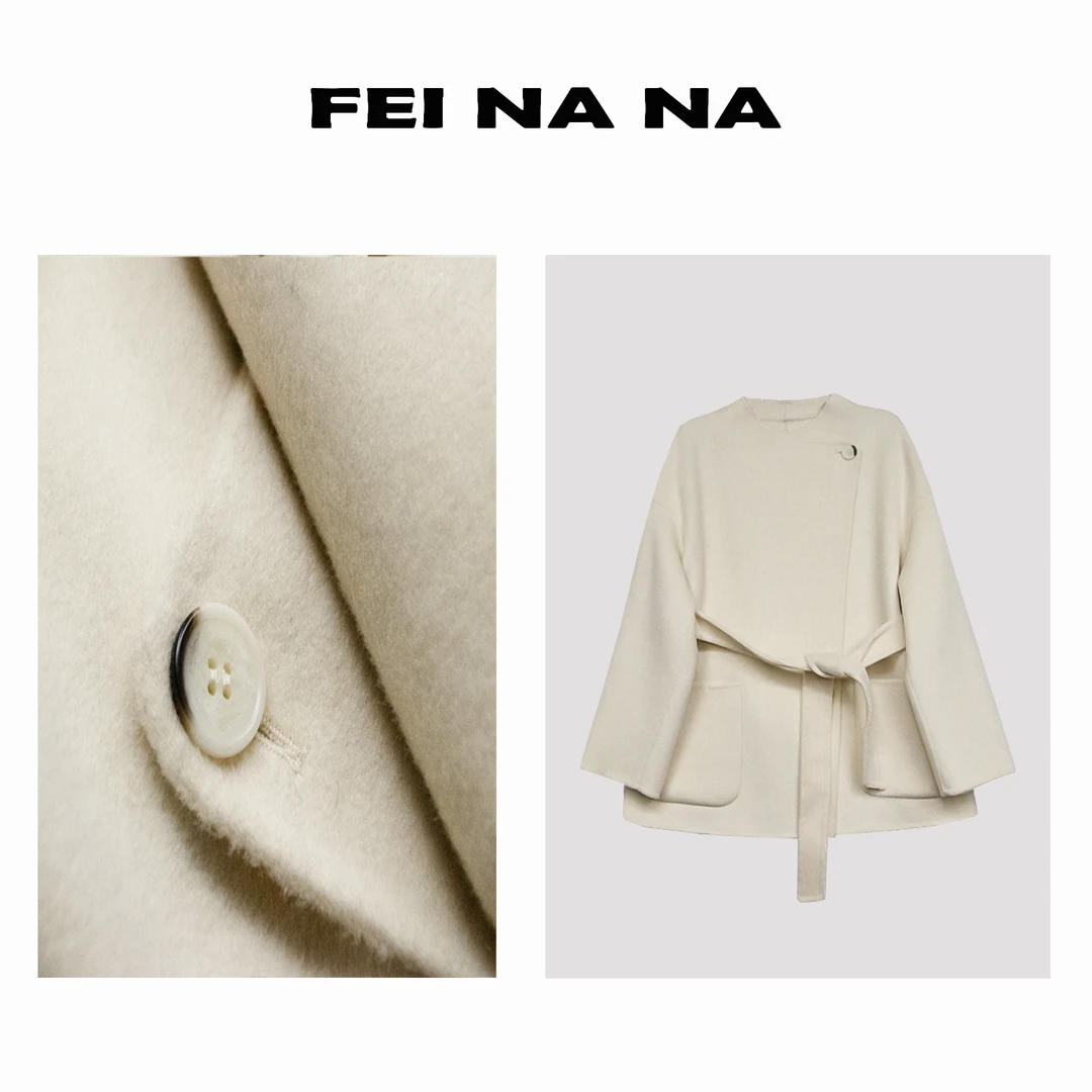 【NY双面手工】2024冬季新款高端手工缝制毛呢双面羊毛大衣121701