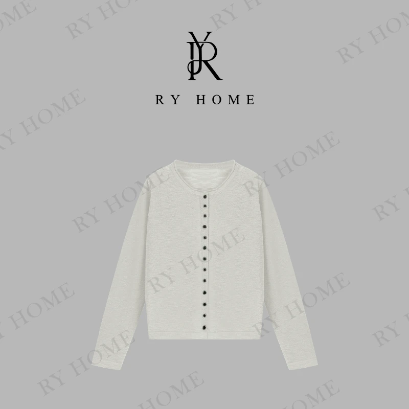 【容雨RYHOME】新款时尚圆领设计感开衫毛衣251M2837