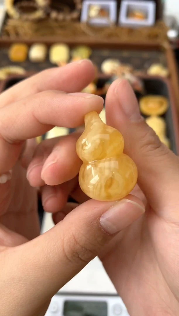 【闪购商品】琥珀珠宝奇石未镶嵌009琥珀蜜蜡花粉小坑介意勿拍