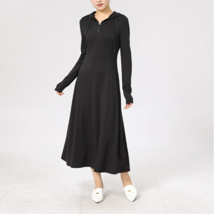 AMASS/阿玛施新款街头潮酷卫衣式连帽长袖厚款连衣裙显瘦5500526