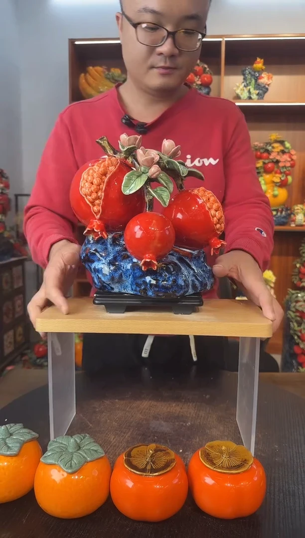 陶瓷陶瓷石榴摆件