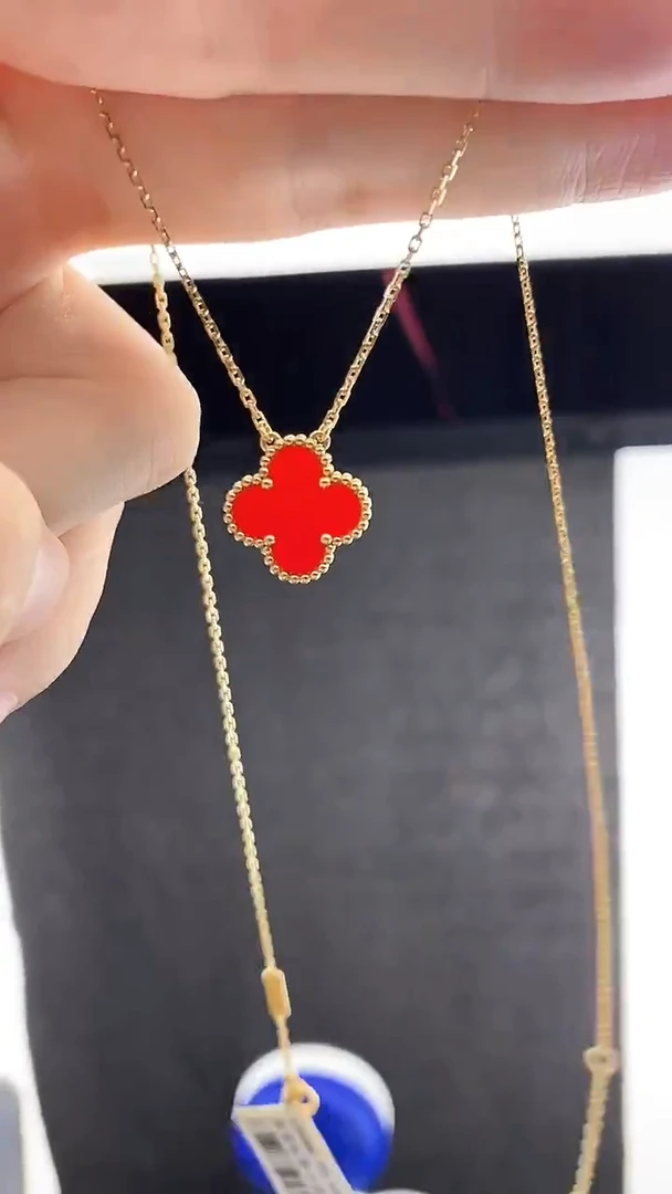 玛瑙/玉髓项链18K金镶嵌.