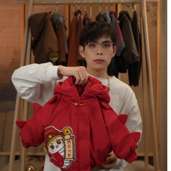 冬季新款极寒系列夹棉加厚棉服宽松韩版小龙人棉服