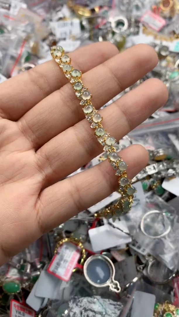 银S925镶嵌戒指翡翠3333----5