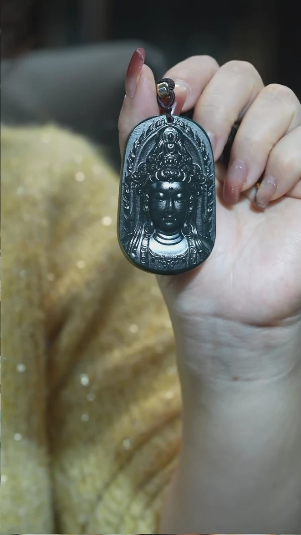 颈饰未镶嵌和田玉观音
