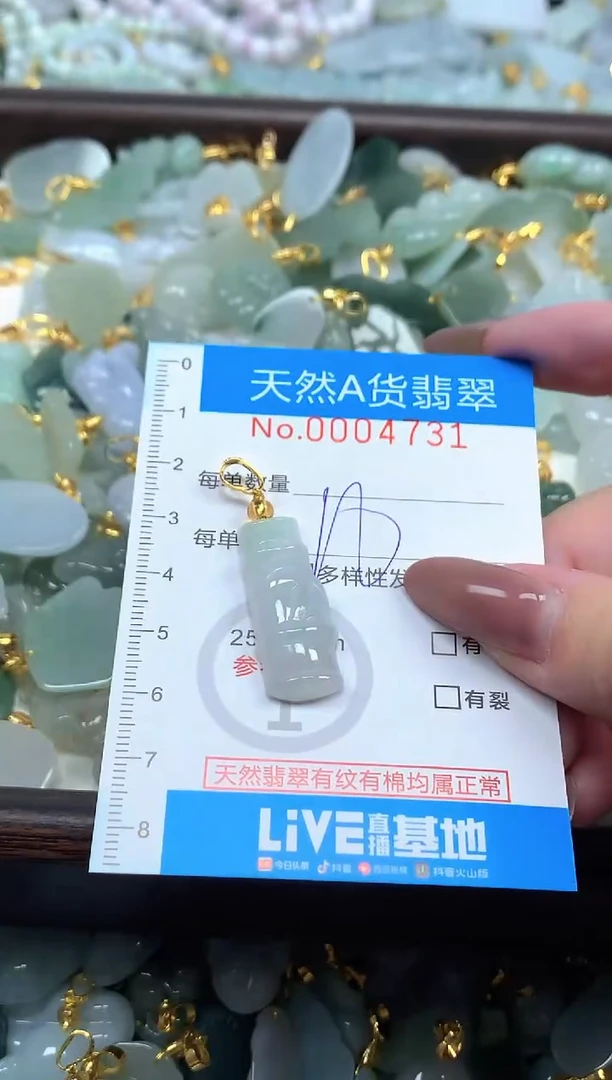 颈饰未镶嵌翡翠净货挂件-4731