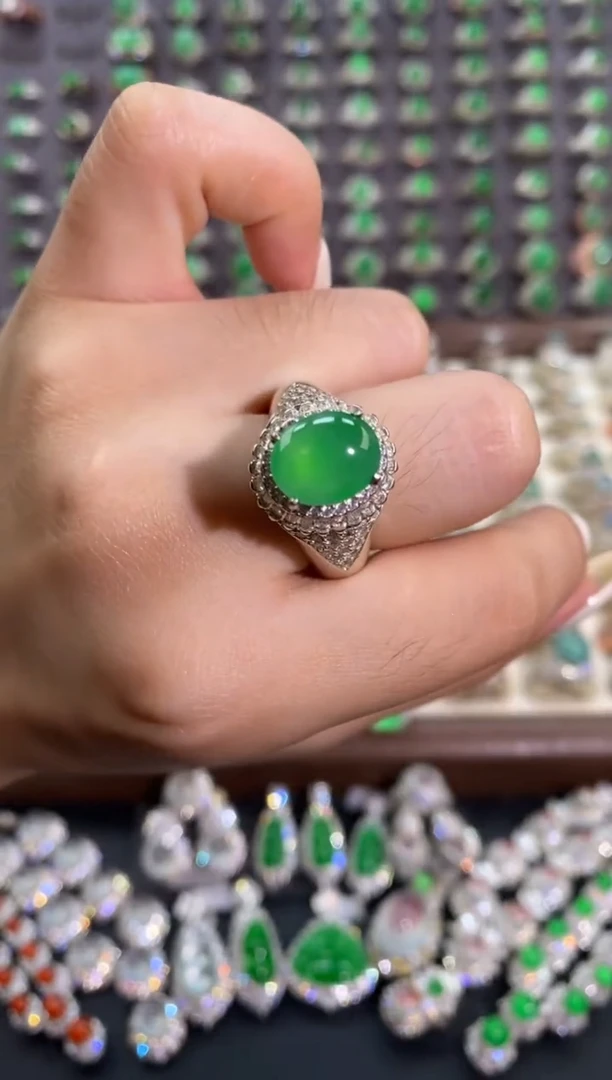 未镶嵌戒指翡翠天然缅甸A货翡翠未镶嵌 粉丝福利