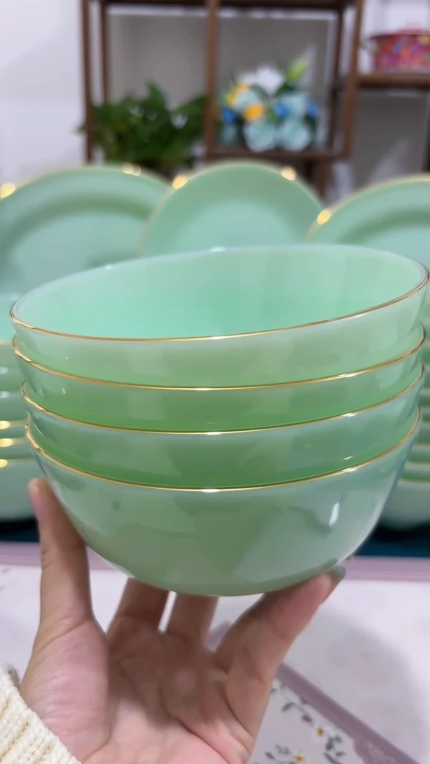 5.5英寸玉瓷碗4个口径13.8厘米