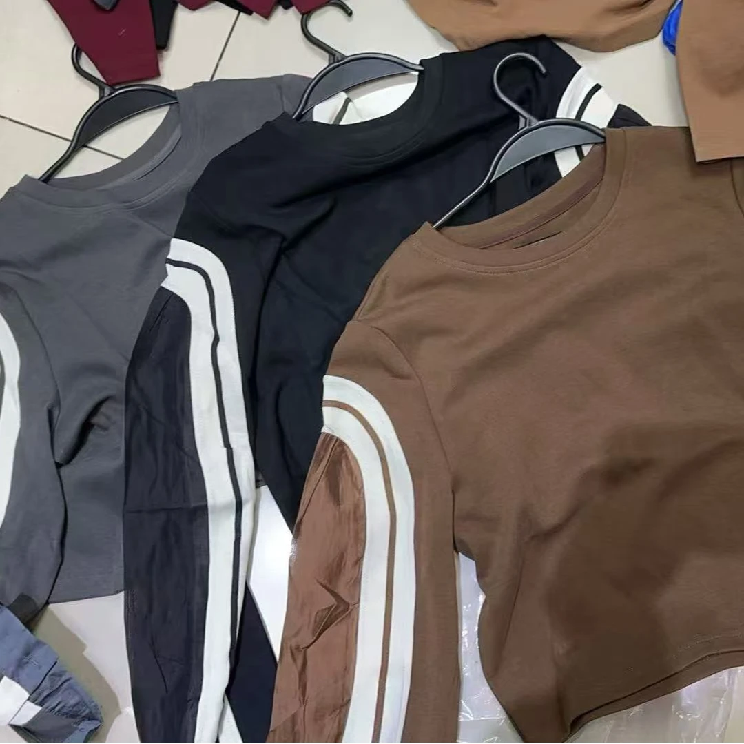 美式复古设计感撞色拼接卫衣