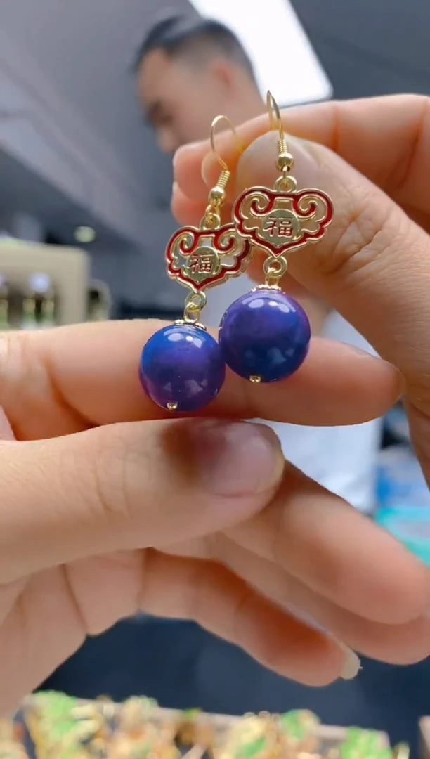 【闪购商品】玛瑙/玉髓耳饰合金42玛瑙饰品