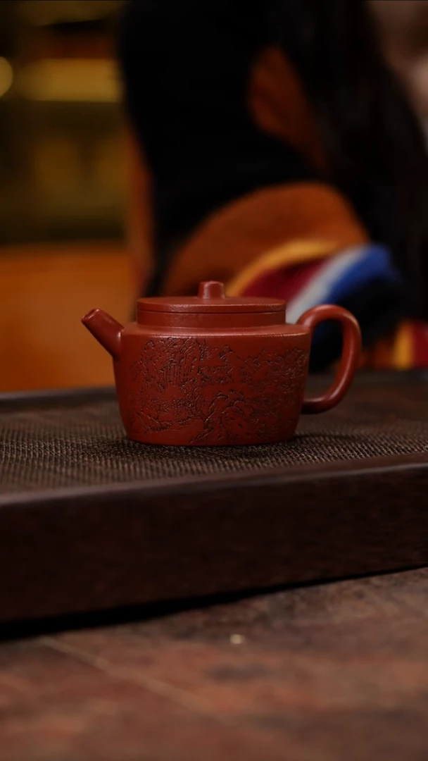 宜兴紫砂朱泥井栏