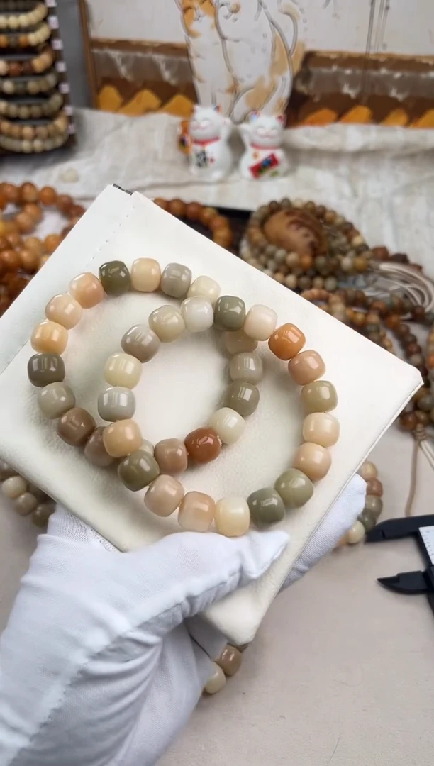 菩提根/象牙果手串a790卡13 水磨天然