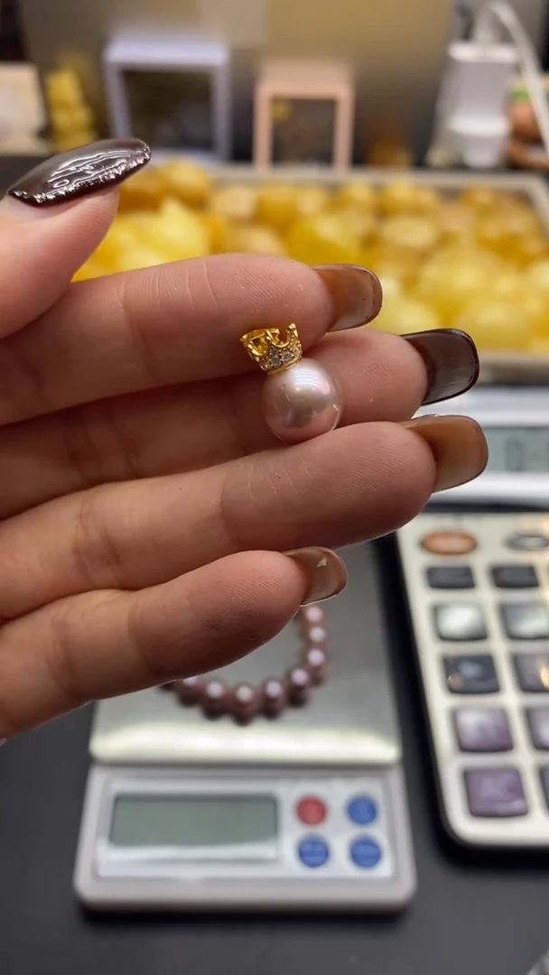 银S925镶嵌珠宝奇石淡水珍珠.***?258