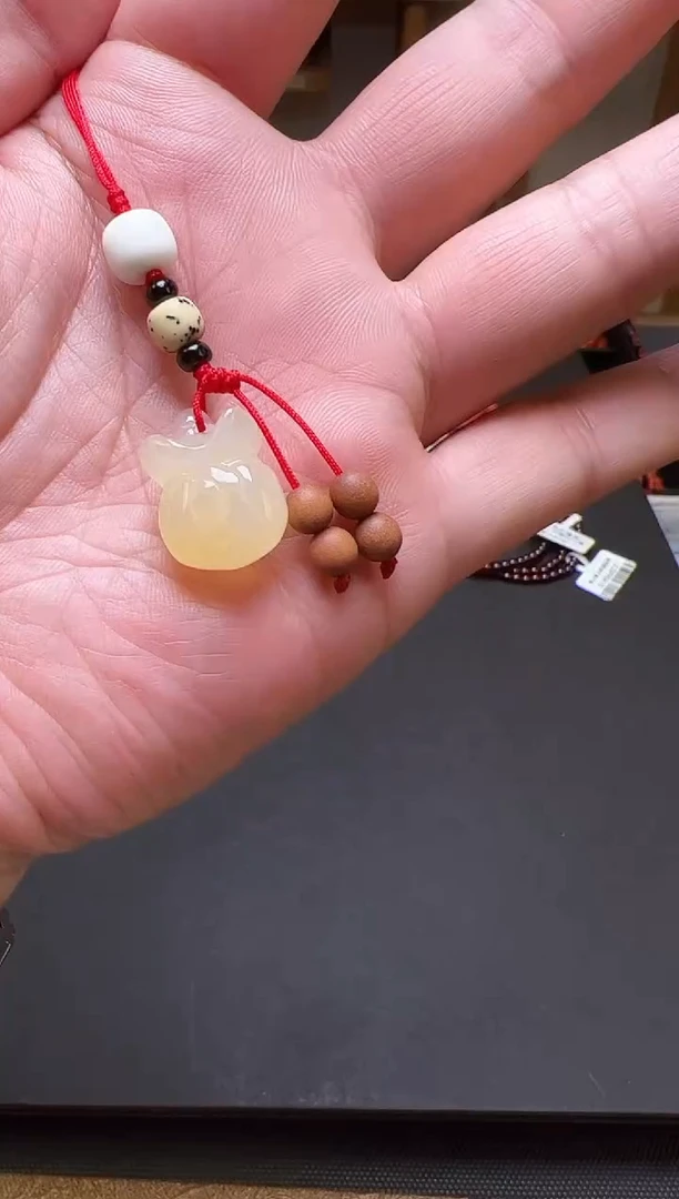 未镶嵌岫玉挂件福袋挂件