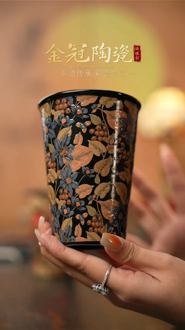 陶瓷月光蓝羽 · 【可乐杯】