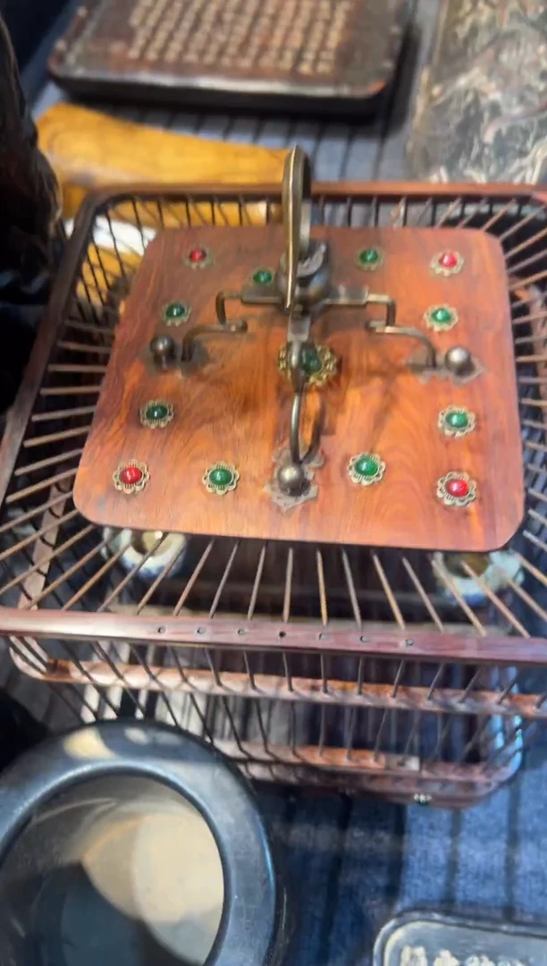 木花梨木鸟笼000