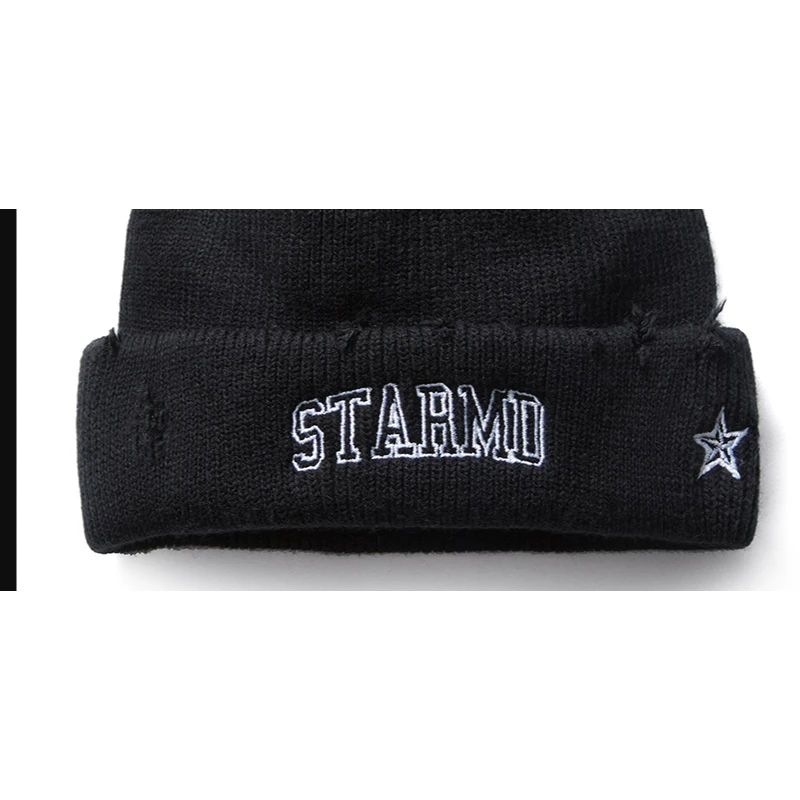 SR秋冬国潮美式街头帽子针织帽